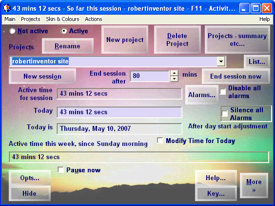 Work Log & Activity Timer screen shot