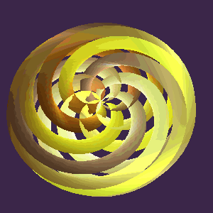 six fold gold spiral shield ... Click to get back to small image