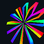 geometric colourful flower