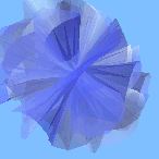 translucent blue flower