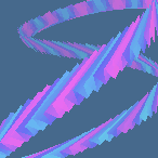 layered mauve ribbon ... Click for large image