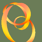 playful orange gold loop ... Click for large image
