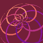 shield shaped mauve spirograph ... Click for large image