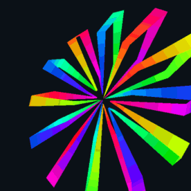 geometric colourful flower