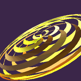 six fold gold spiral
