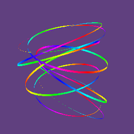 spirally rainbow ribbon