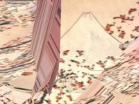 Hokusai Mount Fuji seen through cherry blossom ... Click for large image