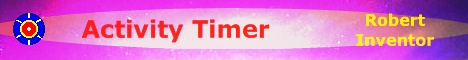 Activity Timer - Robert Inventor - banner with detail of Aurora Australis for background