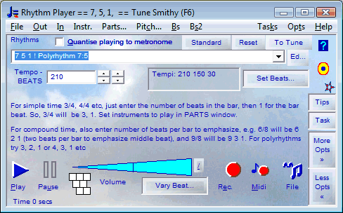 Metronome and Polyhythm player screenshot