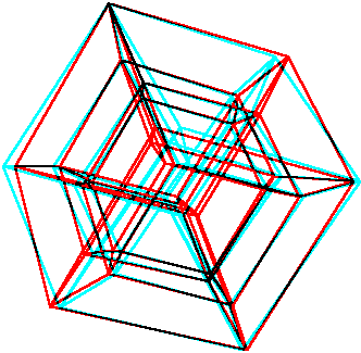 Five dimensional cube in hyper-perspective