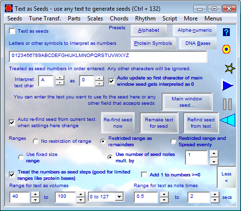 Text As Seeds - use any text to generate seeds