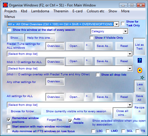 Organise windows