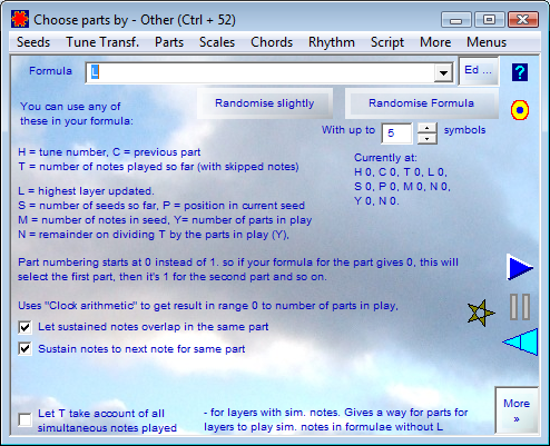 Choose parts by other