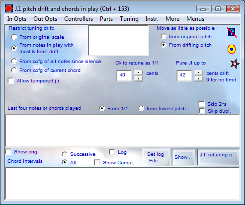 J.I. pitch drift and chords in play