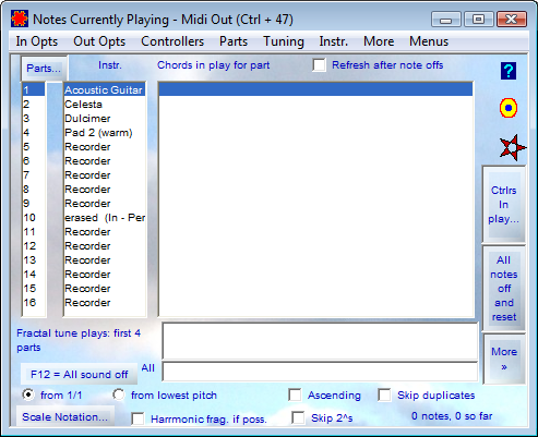Notes in Play - Midi Out