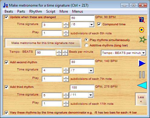 online metronome odd time signatures